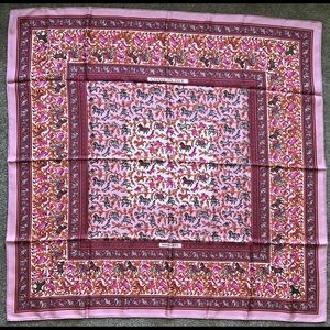 Authentic Hermès scarf Chasse en Inde